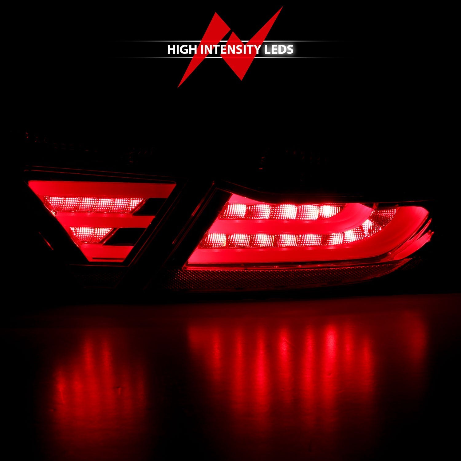 TOYOTA CAMRY 4DR 15-17 LED TAIL LIGHTS CHROME RED/SMOKE LENS (4 PCS)