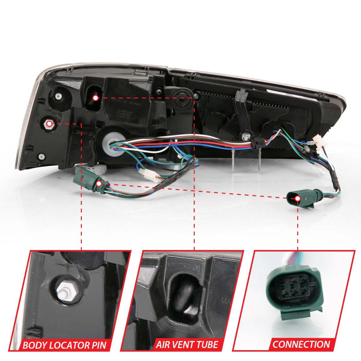 AUDI A6/S6 12-15 LED TAIL LIGHTS BLACK RED/CLEAR LENS W/ SEQUENTIAL SIGNAL 4 PCS