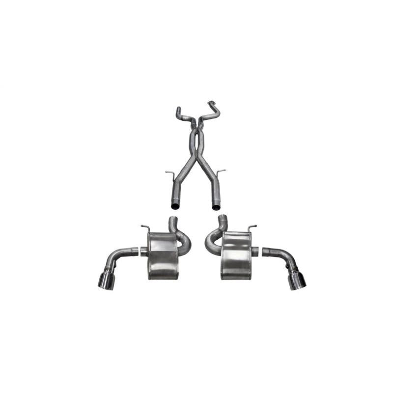 Corsa 16-18 Chevy Camaro SS 6.2L Xtreme 2.75in Cat-Back Dual Rear Exit w/ Single 4.5in Polis-SR1 Performance