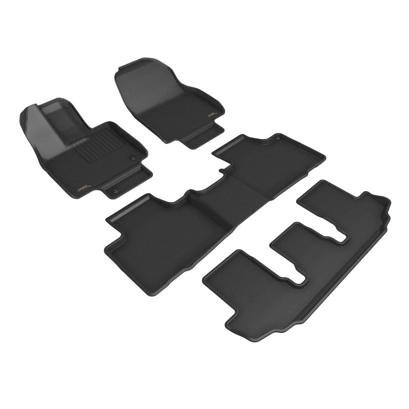 3D Maxpider 20-22 Toyota Highlander Gasoline 2nd Row Bucket Kagu 1st 2nd 3rd Row - Set (Black)-SR1 Performance