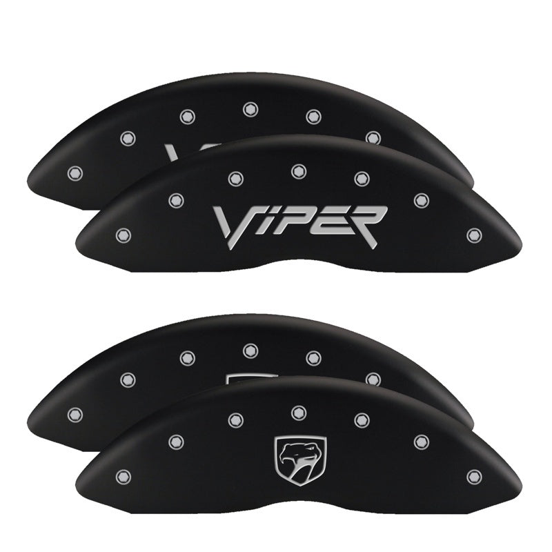MGP 4 Caliper Covers Engraved Front & Rear Bowtie Red finish silver-SR1 Performance