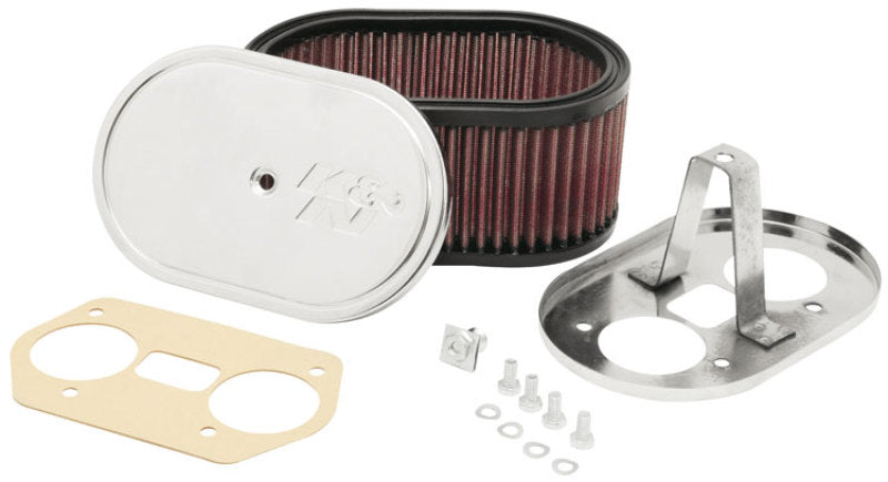 K&N Custom Oval Red Race Filter 7in L x 4-1/2in W 3-1/4in H-SR1 Performance