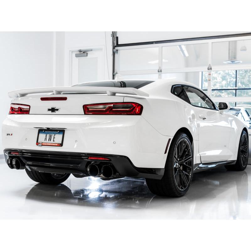 AWE Tuning 16-19 Chevrolet Camaro SS Axle-back Exhaust - Track Edition (Quad Diamond Black Tips)-SR1 Performance
