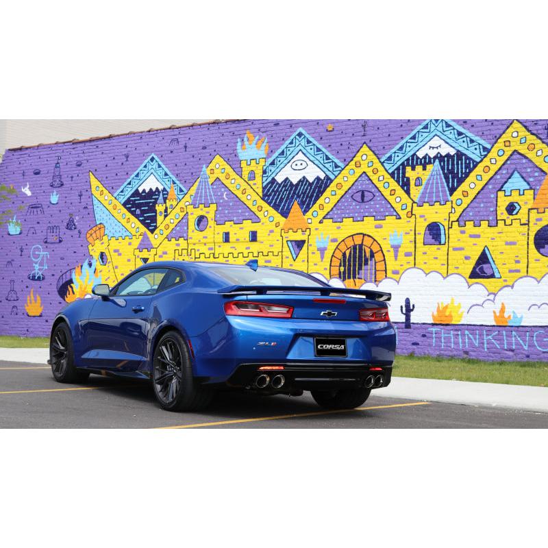 Corsa 2017-2024 Chevrolet Camaro SS 6.2L V8 2.75in Polished Sport Axle-Back Exhaust-SR1 Performance