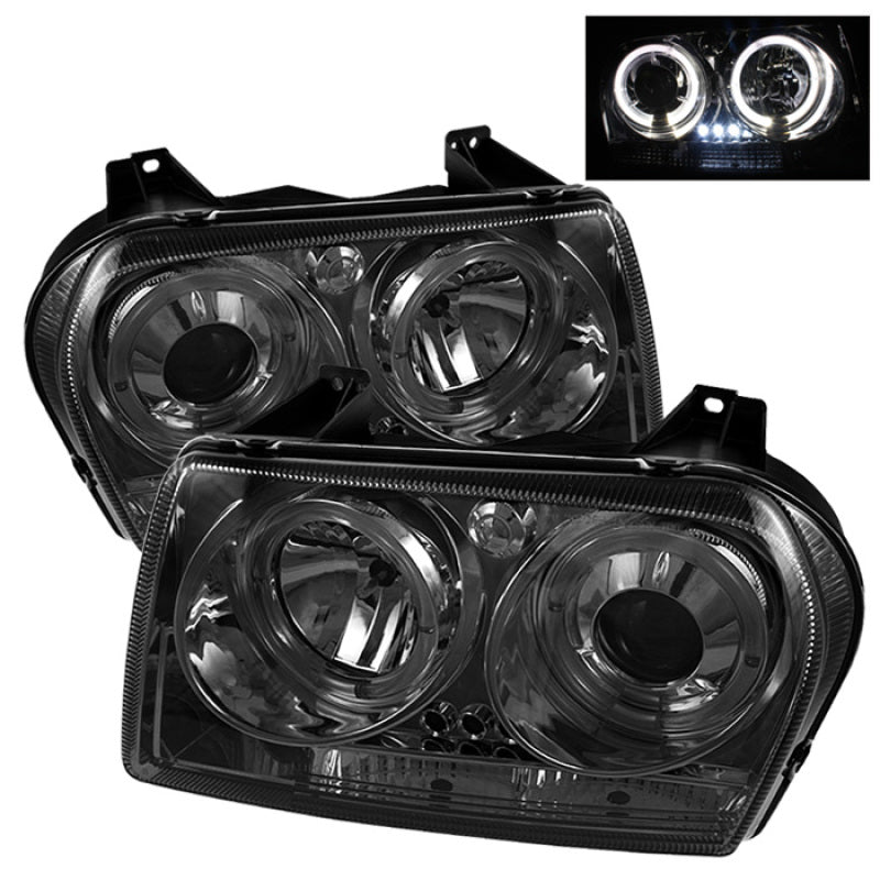 Spyder Chrysler 300 05-08 Projector Headlights LED Halo LED Smke (Not Included) PRO-YD-C305-HL-SM-SR1 Performance