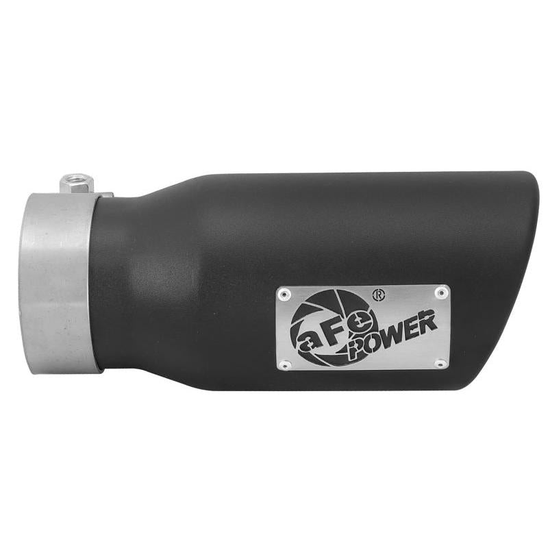 aFe MACHForce XP 3in Inlet x 4in Outlet x 9in Length Clamp-On Black Tip-SR1 Performance