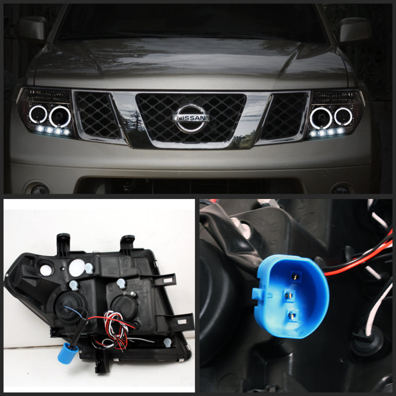 Spyder Nissan Frontier 05-08 Projector Headlights LED Halo LED Smke PRO-YD-NF05-HL-SM-SR1 Performance