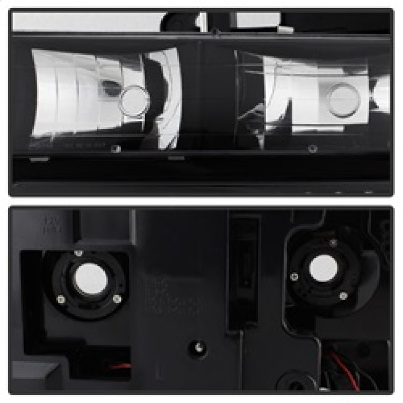 Xtune Chevy Suburban 94-98 Headlights w/ Corner & Parking Lights 8pcs Black HD-JH-CCK88-AM-BK-SET-SR1 Performance