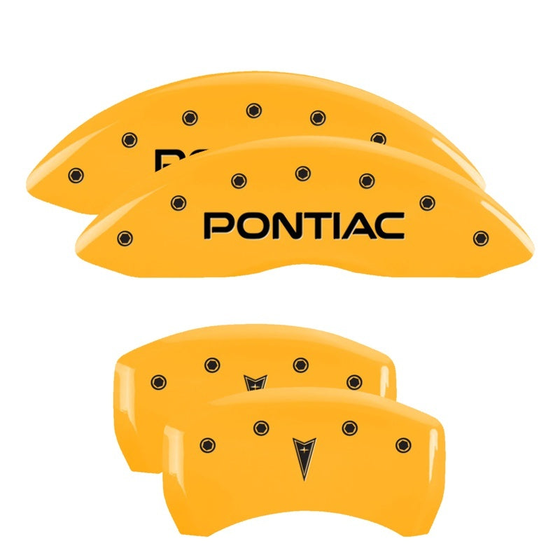 MGP 4 Caliper Covers Engraved Front Pontiac Engraved Rear G8 Red finish silver ch-SR1 Performance