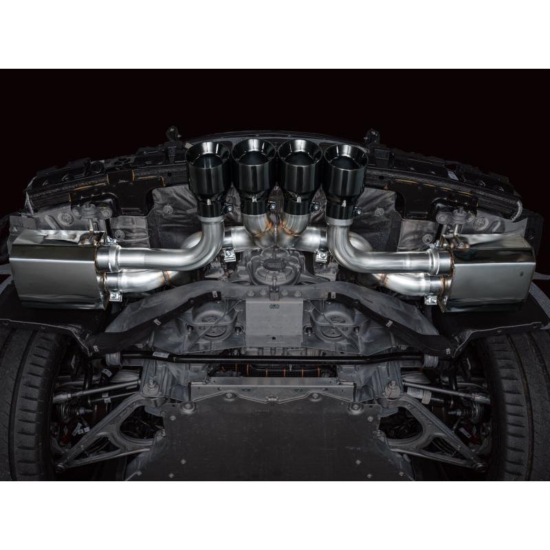 AWE 2023 C8 Corvette Z06 SwitchPath Cat-Back Exhaust - Diamond Black Tips-SR1 Performance