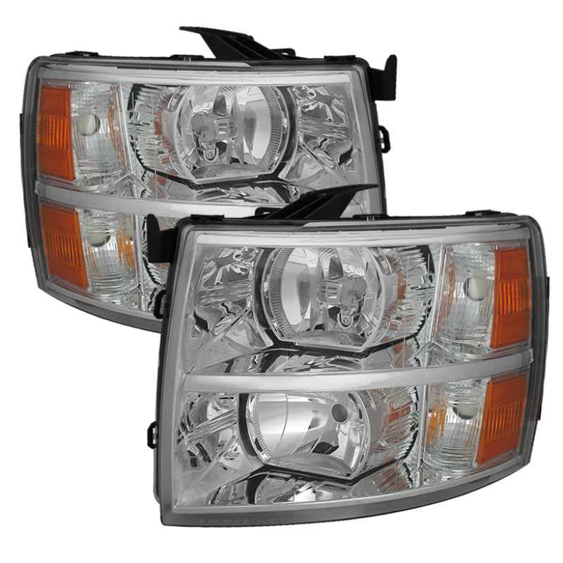 Xtune Chevy Silverado 07-13 Crystal Headlights Chrome HD-JH-CS07-AM-C-SR1 Performance