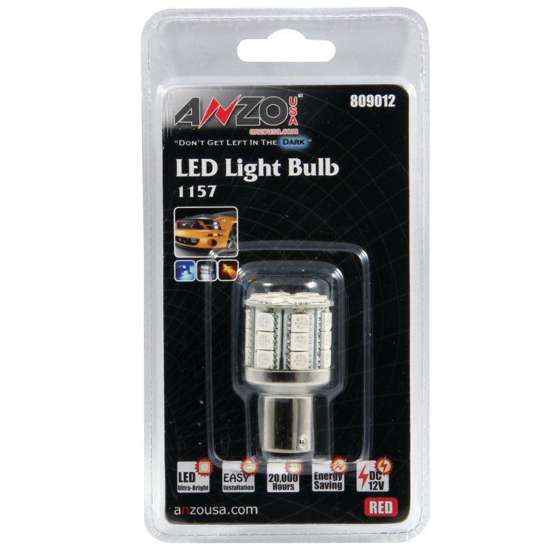 ANZO LED Bulbs Universal LED 1157 Red - 28 LEDs 1 3/4in Tall-SR1 Performance