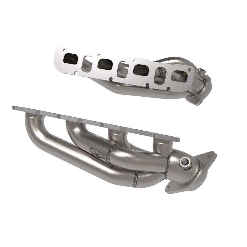 aFe 21-22 Jeep Wrangler 392 Twisted Steel Header 1-7/8 IN to 2-3/4 IN 304 w/ Raw Finish-SR1 Performance
