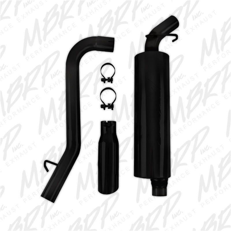 MBRP 97-99 Jeep Wrangler (TJ) Inline-4 2.5L, Inline-6 4.0L 2 1/2in Cat Back Single Side Black Coated-SR1 Performance