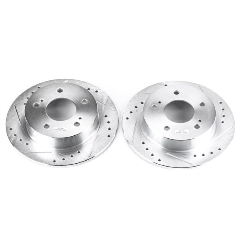 Power Stop 94-98 Nissan 240SX Rear Evolution Drilled & Slotted Rotors - Pair-SR1 Performance