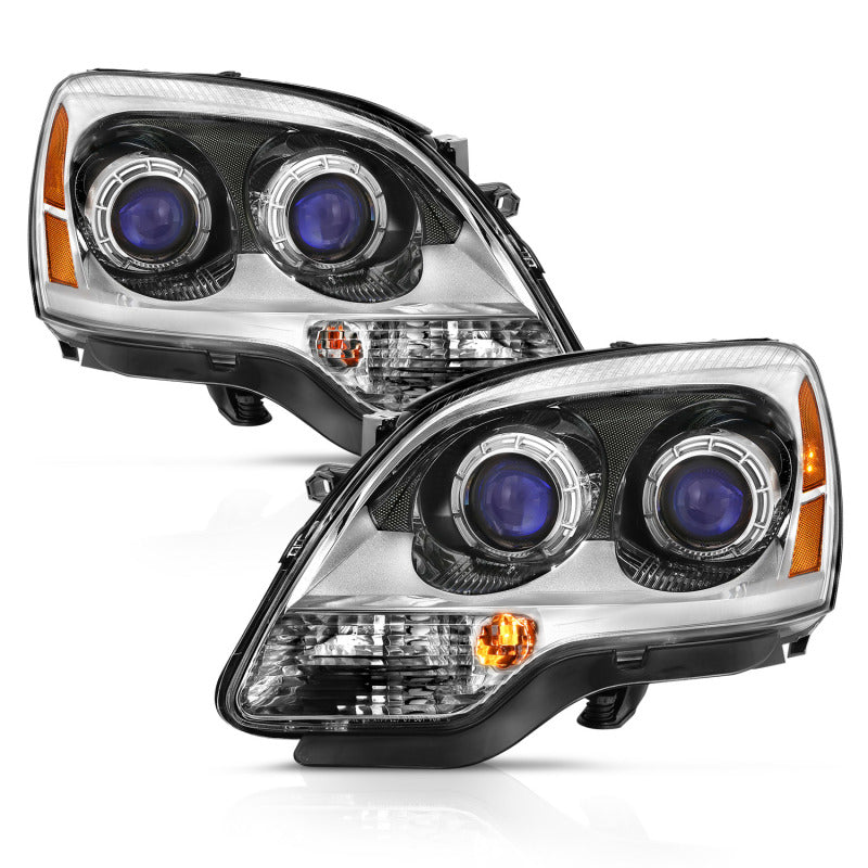 ANZO 2007-2008 Gmc Acadia Crystal Headlight Chrome Amber(OE)-SR1 Performance