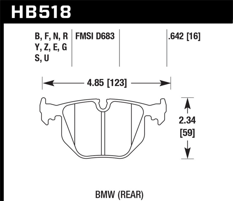 Hawk HP+ Street Brake Pads-SR1 Performance