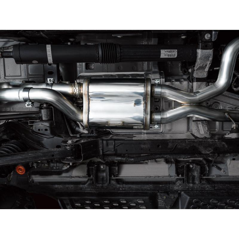 AWE Tuning 22-24 Ford Bronco Raptor 4WD Dual BashGuards Cat-Back SwitchPath Exhaust (No Tips)-SR1 Performance