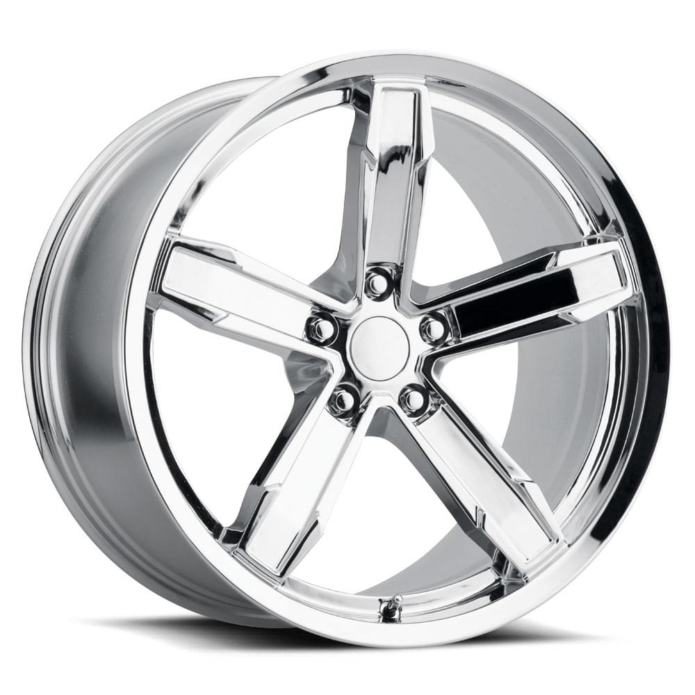 20X11 5X120 +43 HB 66.9 IROC Z10 CHROME WITH CAP-SR1 Performance
