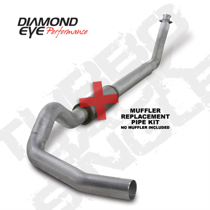 Diamond Eye KIT 5in TB SGL MFLR RPLCMENT PIPE AL: 94-02 DODGE CUMMINS 5.9L W/ RP #510220-SR1 Performance