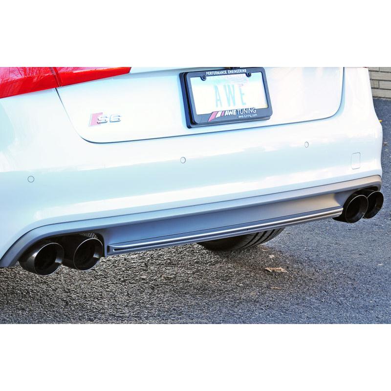 AWE Tuning Audi C7 / C7.5 S6 4.0T Track Edition Exhaust - Diamond Black Tips-SR1 Performance