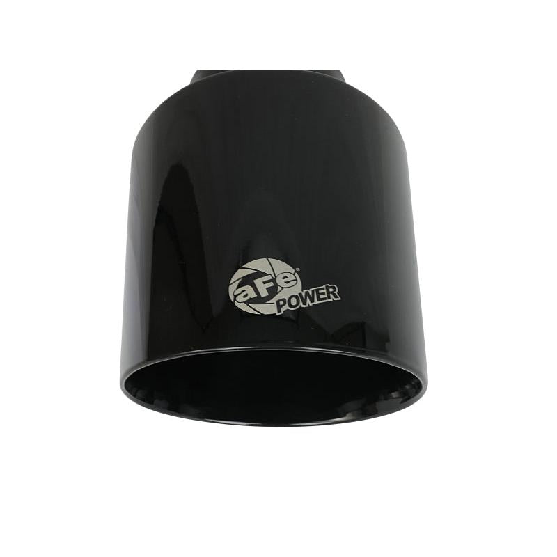 aFe Takeda 409 SS Clamp-On Exhaust Tip 2.5in. Inlet / 4.5in. Outlet / 7in. L - Black-SR1 Performance