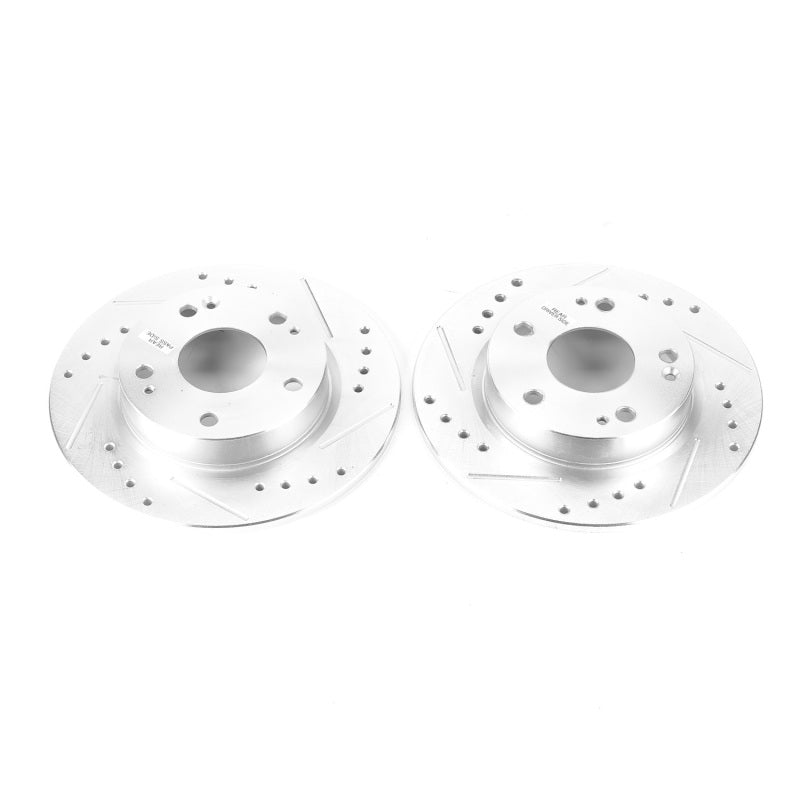 Power Stop 16-19 Honda Civic Rear Evolution Drilled & Slotted Rotors - Pair-SR1 Performance