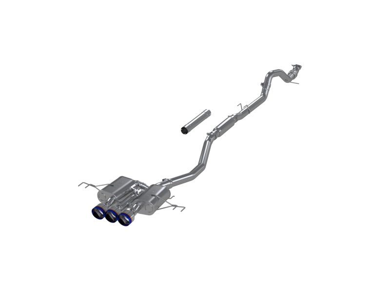 MBRP 23-24 Honda Civic Type R 2.0L T304 SS 3in Cat-Back Exhaust Triple Center Outlet w/ Burnt Tips-SR1 Performance