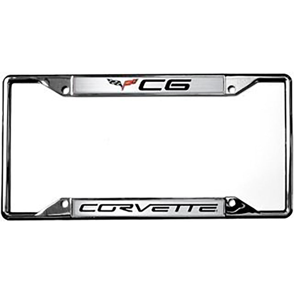 C6 Corvette License Plate Frame - Chrome-SR1 Performance