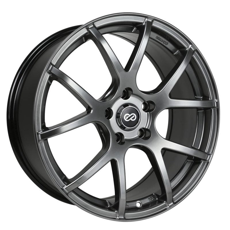 Enkei M52 18x8 40mm Offset 5x110 Bolt Pattern 72.6mm Bore Dia Hyper Black Wheel-SR1 Performance