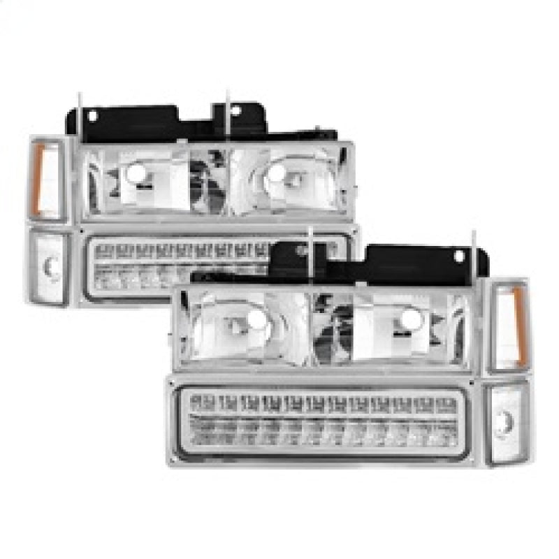 Xtune 92-94 Blazer Full Size Corner/LED Bumper Headlights Chrome HD-JH-CCK88-LED-AM-C-SET-SR1 Performance