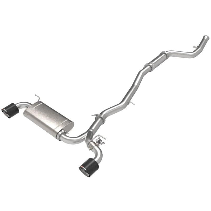 aFe POWER Takeda 2021 Toyota Supra 2.0L (t) 2.5in-3in 304 SS CB Exhaust w/ Carbon Tips-SR1 Performance