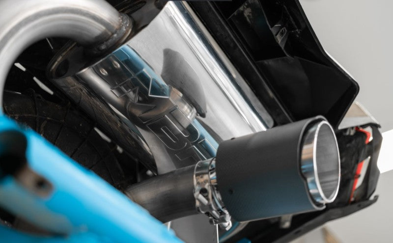 MBRP 17-21 Can-Am Maverick Turbo/Turbo R 2.5in Perf Series Chamber Oval Turbo Back Exhaust C/F Tip-SR1 Performance