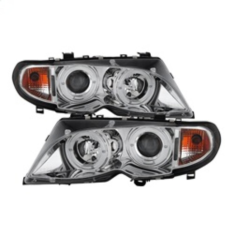 Spyder BMW E46 3-Series 02-05 4DR Projector Headlights 1PC LED Halo Chrm PRO-YD-BMWE4602-4D-AM-C-SR1 Performance