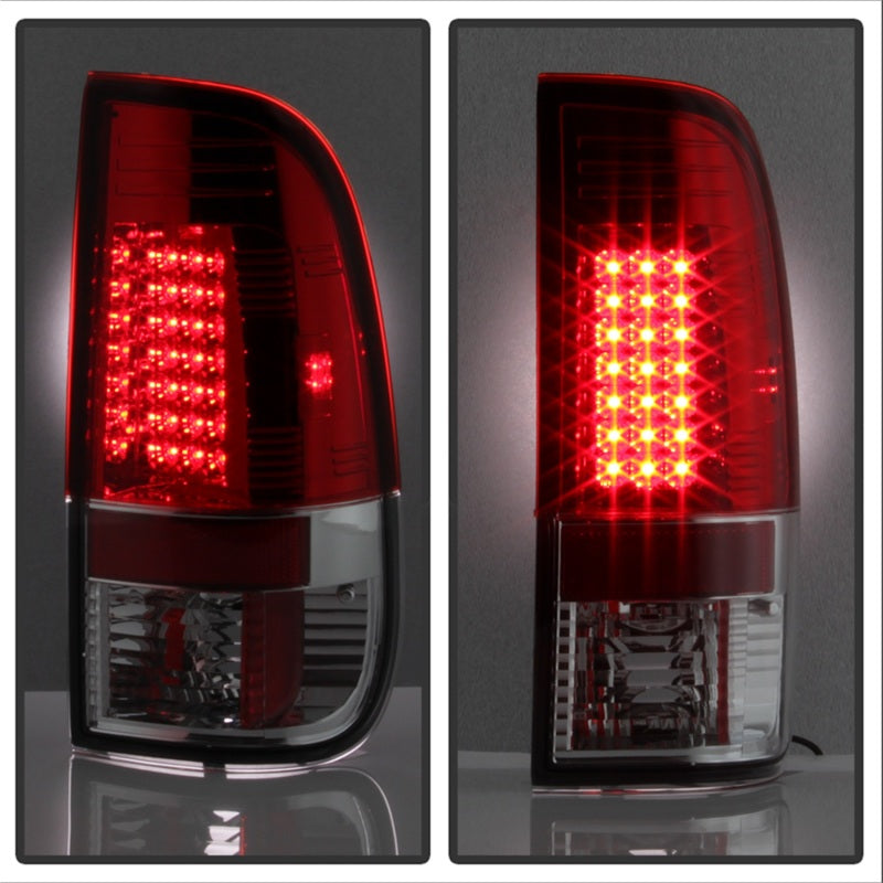 Spyder Ford F150 side 97-03/F250/350 Duty 99-07 LED Tail Lights Red Clear ALT-YD-FF15097-LED-RC-SR1 Performance