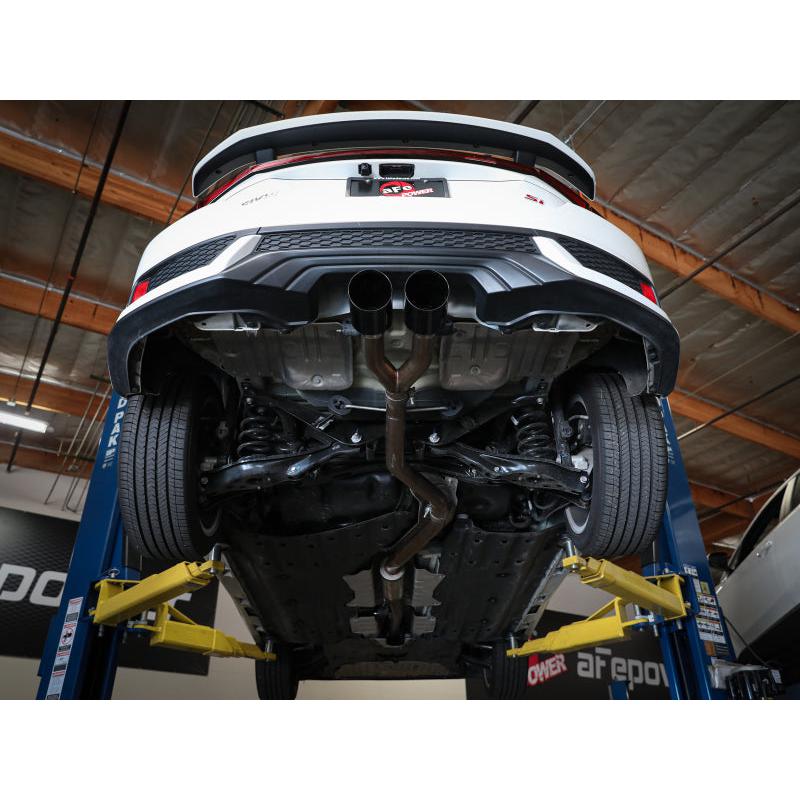 aFe Takeda 2.5in 304SS Cat-Back Exhaust System 17-20 Honda Civic SI Coupe L4-1.5L (t) - Black Tip-SR1 Performance