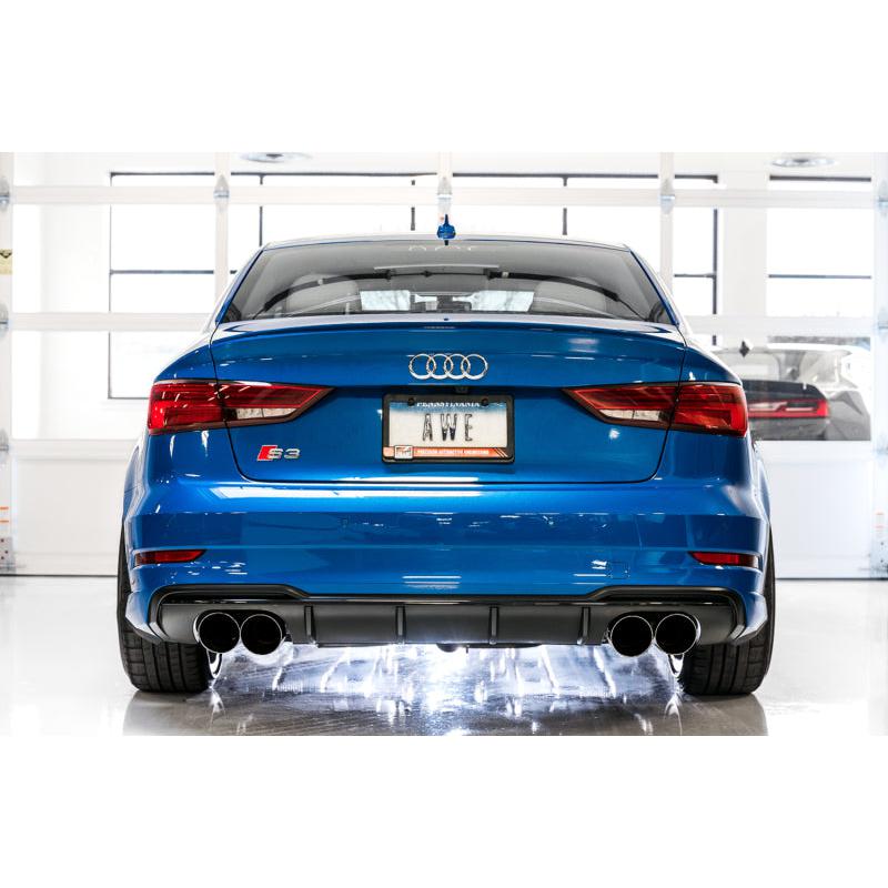 AWE Tuning Audi 8V S3 SwitchPath Exhaust w/Diamond Black Tips 102mm-SR1 Performance