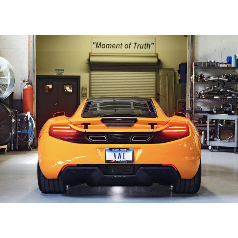 AWE Tuning McLaren MP4-12C Performance Exhaust - Machined Tips-SR1 Performance