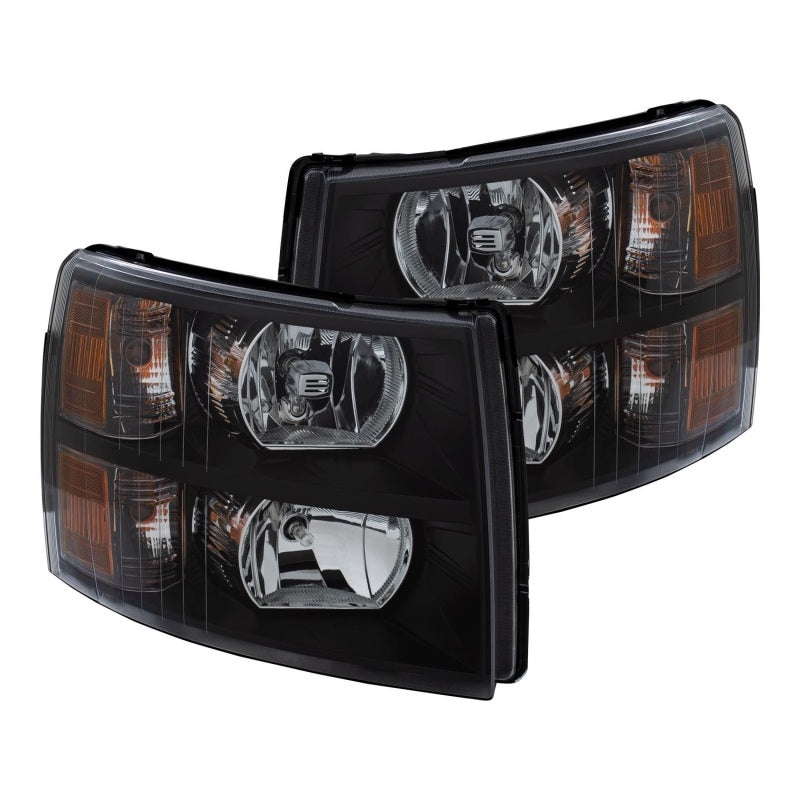 ANZO 2007-2013 Chevrolet Silverado Crystal Headlights Black-SR1 Performance