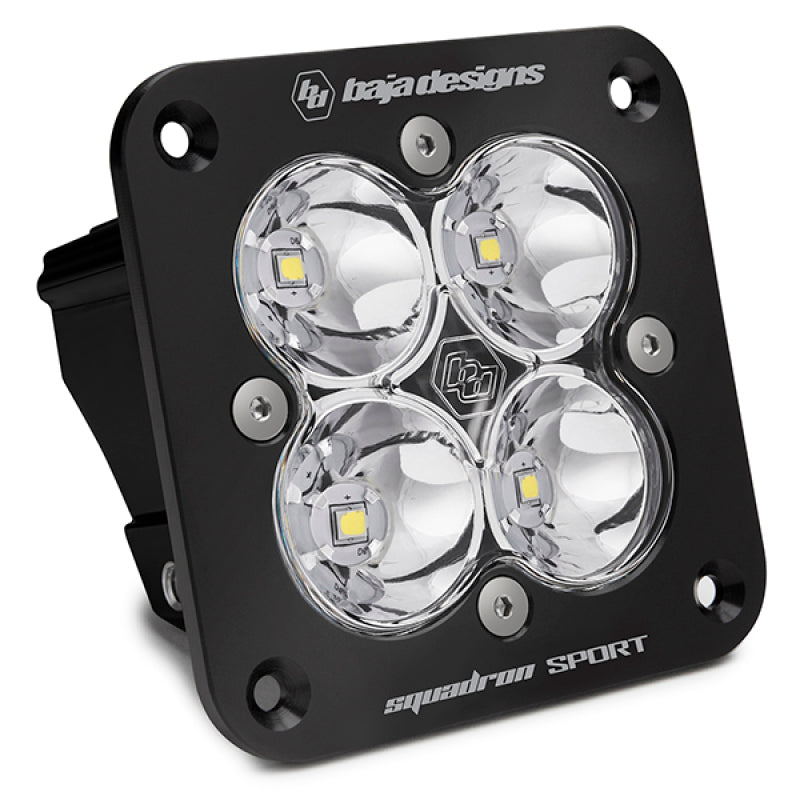 Baja Designs Squadron Sport Work/Scene Pattern Black Flush Mount LED Light Pod - Clear-SR1 Performance