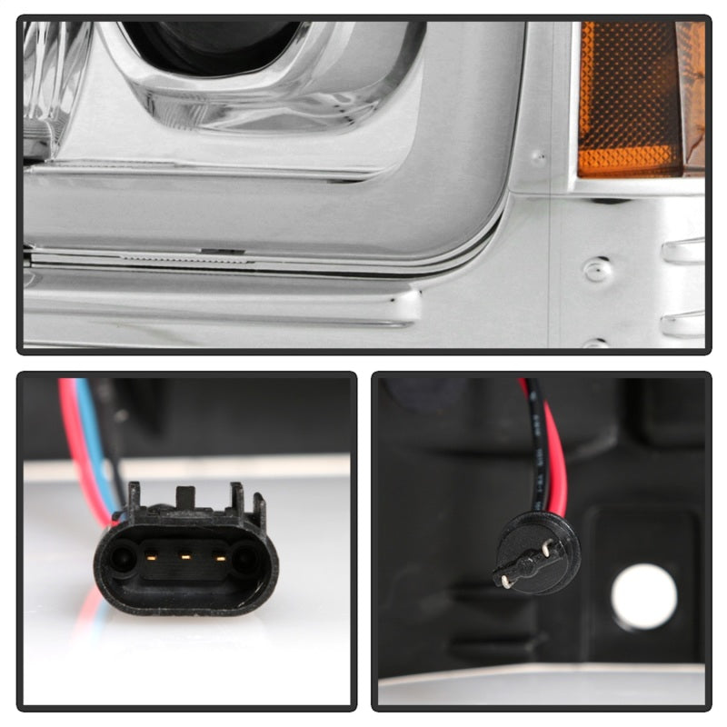 Spyder Platinum Ford F250/350/450 05-07 High-Power LED Module Proj. Headlights-Chrome (PRO-YD-FS05V2-SR1 Performance