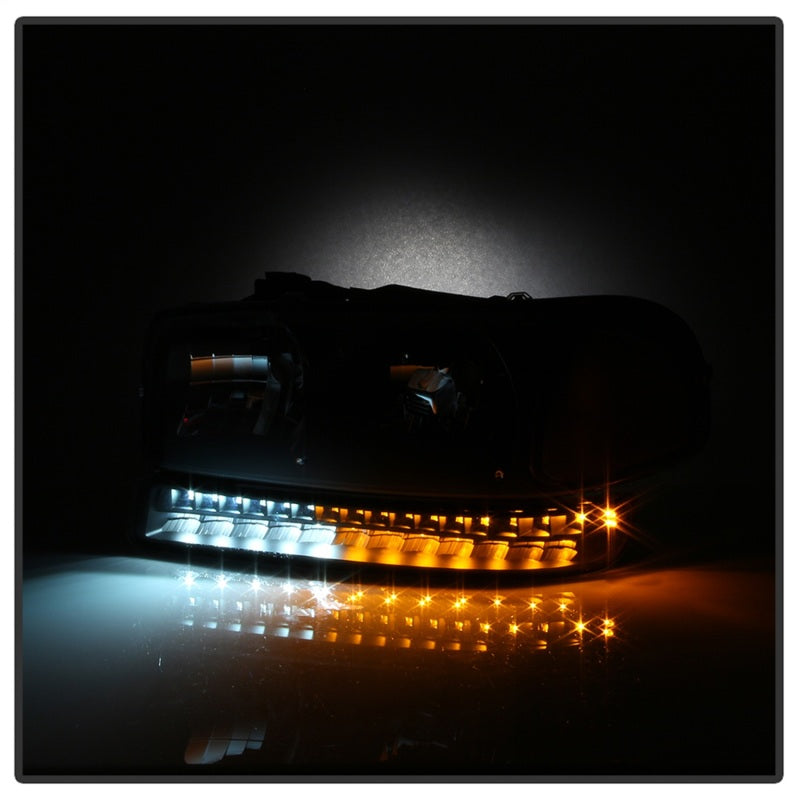 xTune GMC Sierra 99-06 /Yukon 00-06 Headlights & LED Bumper Lights - Black HD-JH-GS99-LED-SET-BK-SR1 Performance