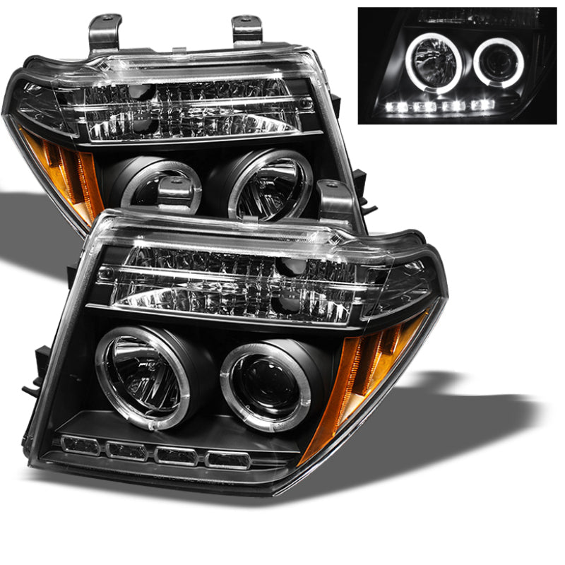 Spyder Nissan Frontier 05-08 Projector Headlights LED Halo LED Blk PRO-YD-NF05-HL-BK-SR1 Performance