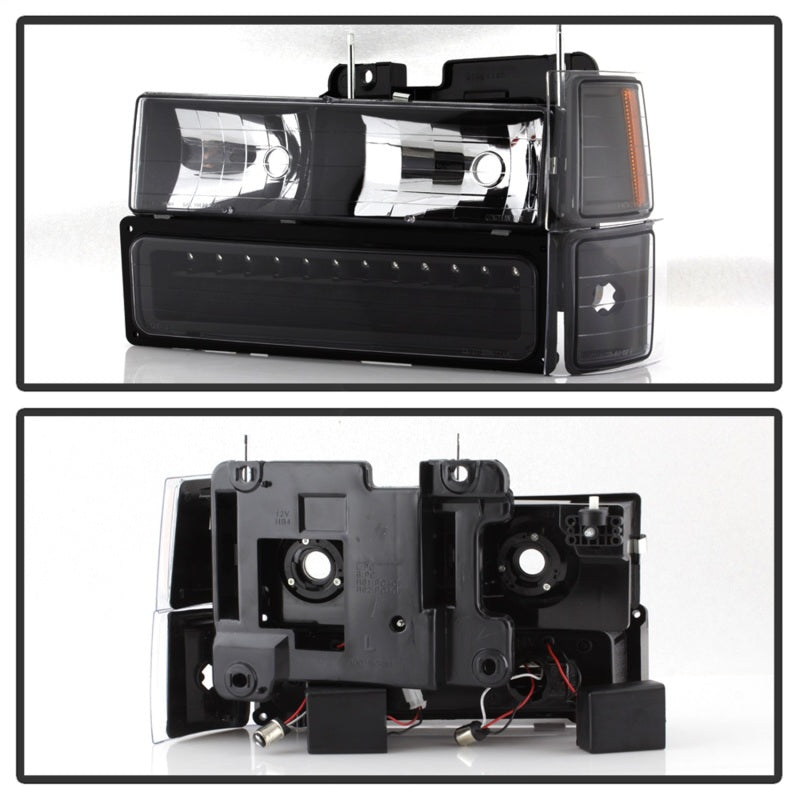 Xtune 92-94 Blazer Full Size Corner/LED Bumper Headlights Black HD-JH-CCK88-LED-AM-BK-SET-SR1 Performance