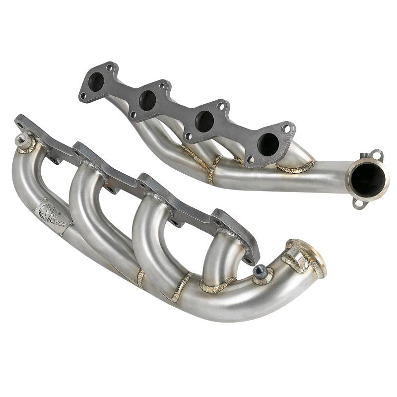 aFe Twisted Steel 1.75-2in 304 SS Headers 03-07 Ford Diesel Trucks V8-6.0L (td)-SR1 Performance
