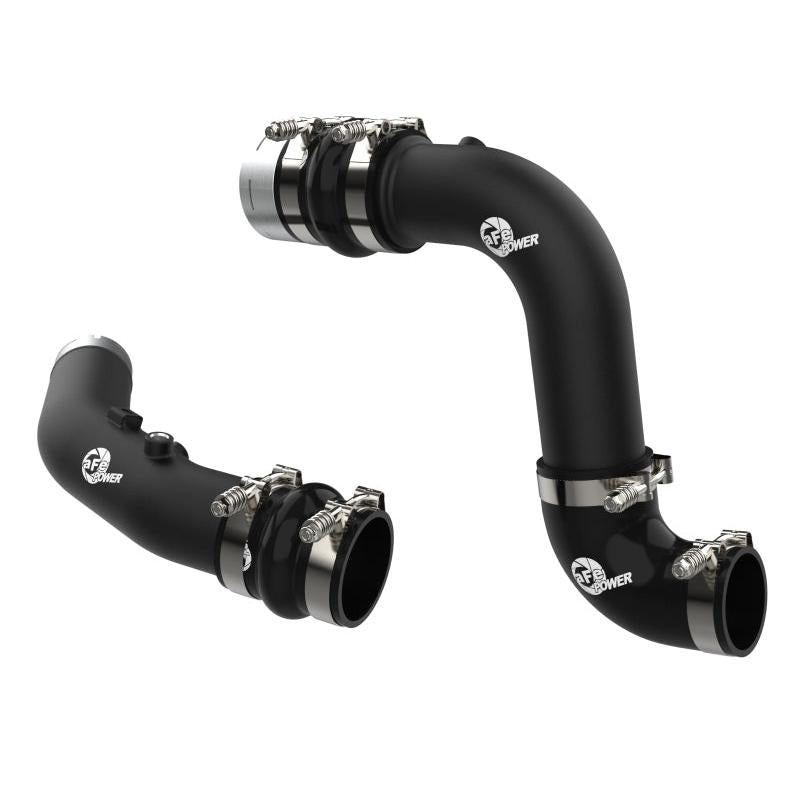 aFe 23-24 Ford F250/F350 Super Duty V8-6.7L BladeRunner 3 In. Aluminum Hot and Cold Charge Pipe- BLK-SR1 Performance
