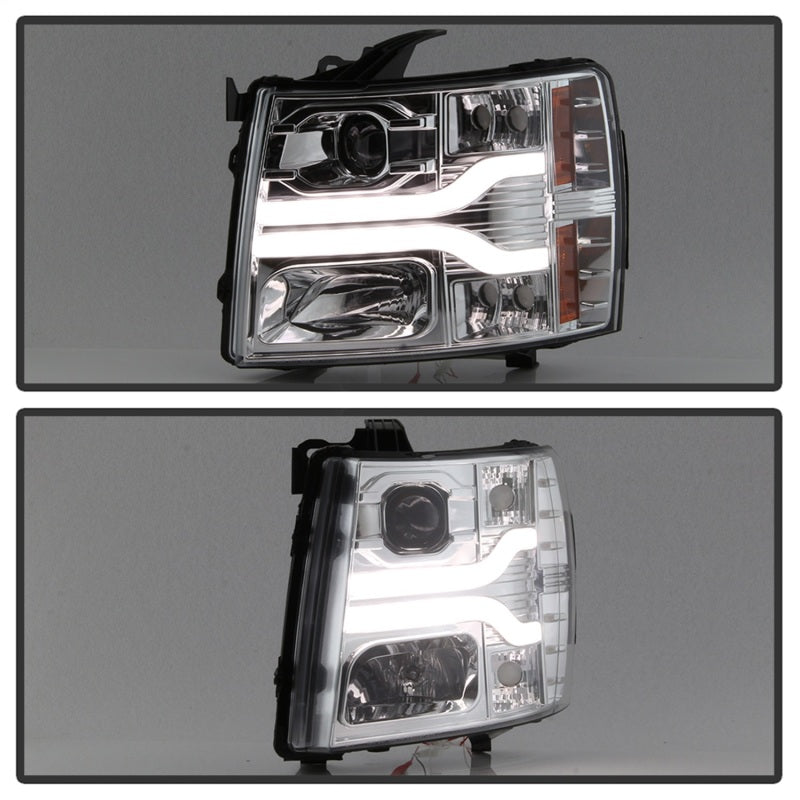 Spyder Chevy Silverado 1500 07-13 Version 3 Projector Headlights - Chrome PRO-YD-CS07V3-LBDRL-C-SR1 Performance