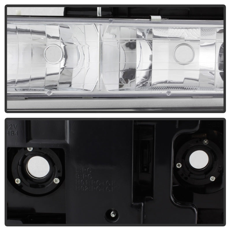 Xtune Chevy Suburban 94-98 Headlights w/ Corner & Parking Lights 8pcs Chrome HD-JH-CCK88-AM-C-SET-SR1 Performance