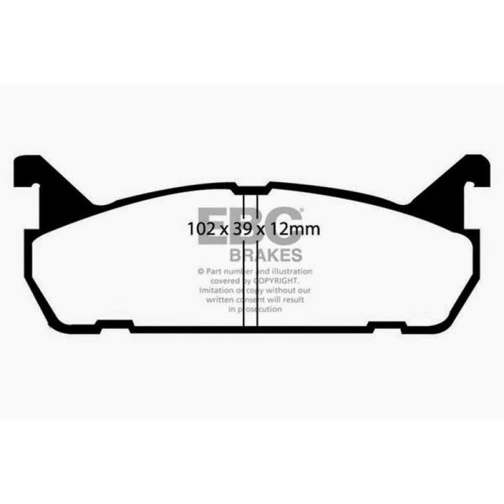 EBC Yellowstuff Rear Brake Pads for Mazda Miata and Ford Escort – Part DP4828R