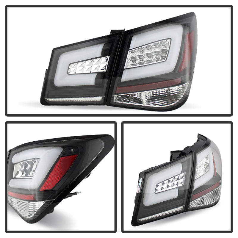 Spyder Chevy Cruze 2011-2014 Light Bar LED Tail Lights Black ALT-YD-CCRZ11-LBLED-BK-SR1 Performance